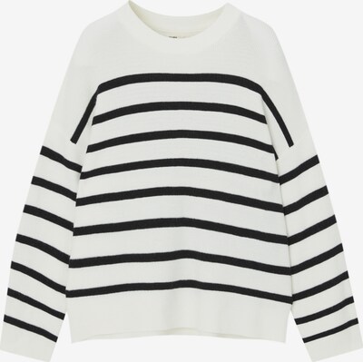Pull&Bear Sweter w kolorze czarny / białym, Podgląd produktu