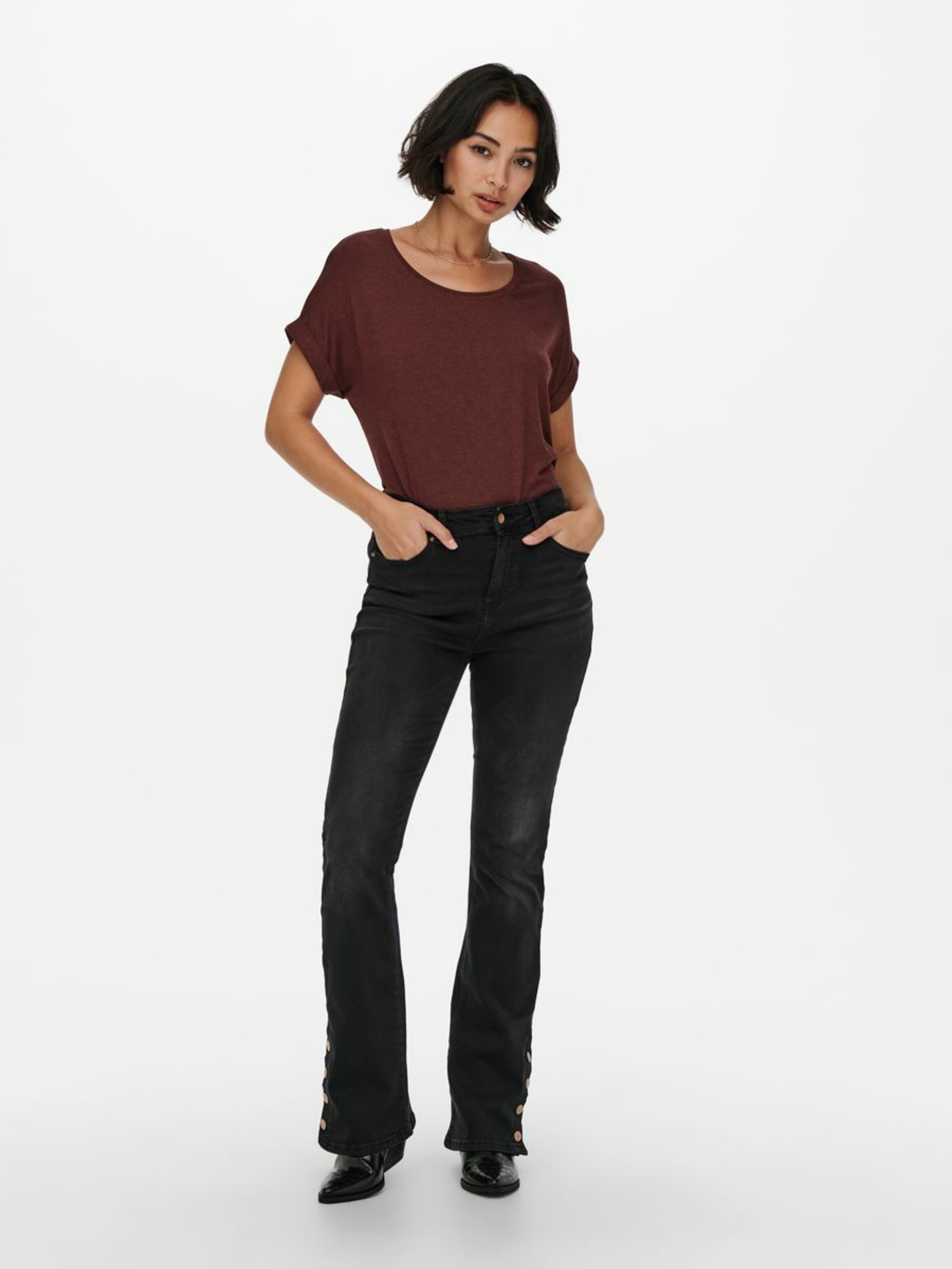 Frauen Shirts & Tops ONLY T-Shirt in Rostrot - WC94944 Frauen Shirts & Tops ONLY T-Shirt in Rostrot - WC94944