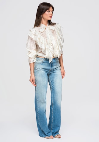 Ombre Bluse in Beige