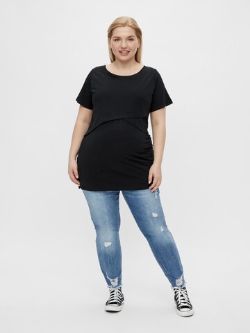 T-shirt 'Sia' Mamalicious Curve en noir