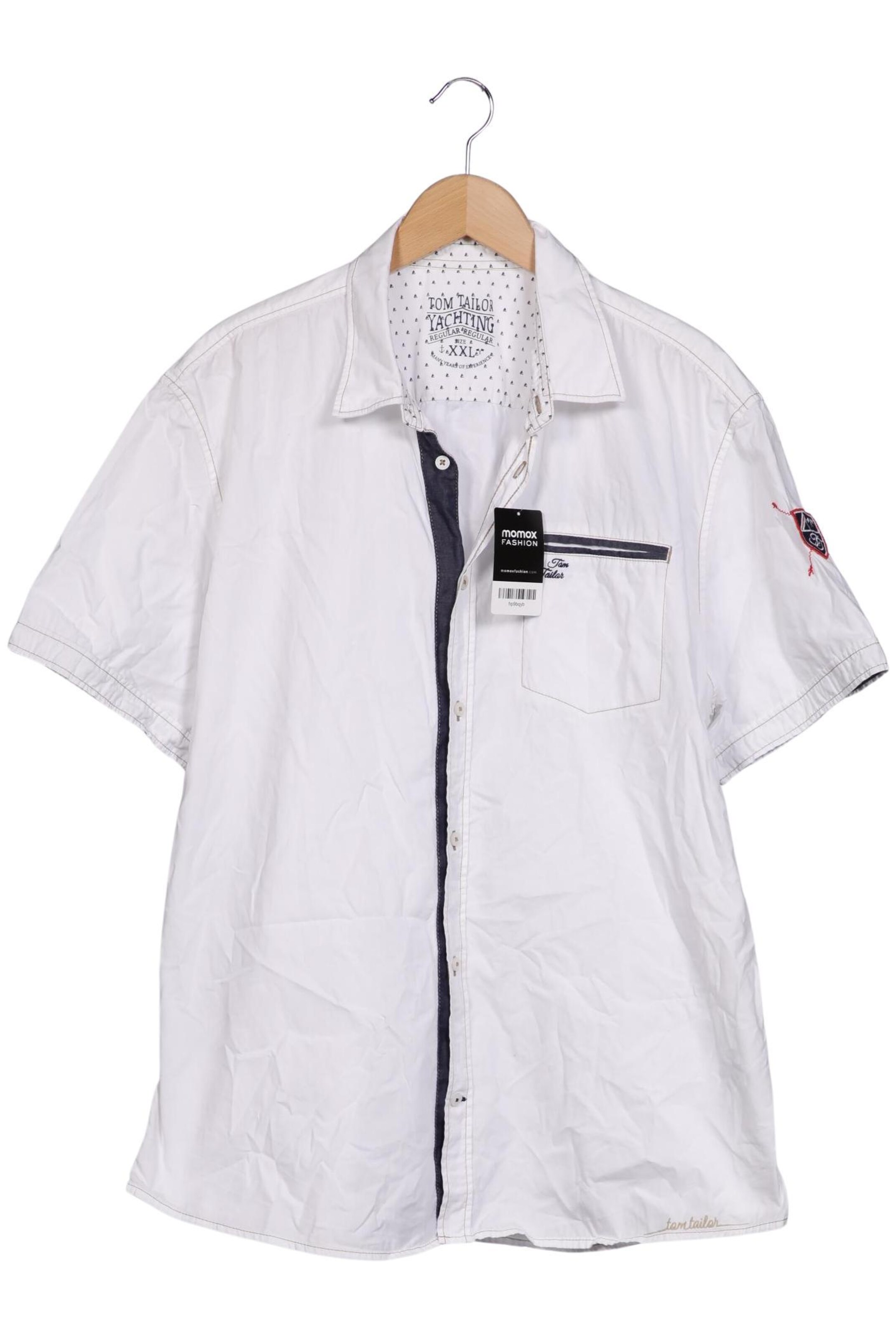 TOM TAILOR Button Up Shirt in XXL in White: front