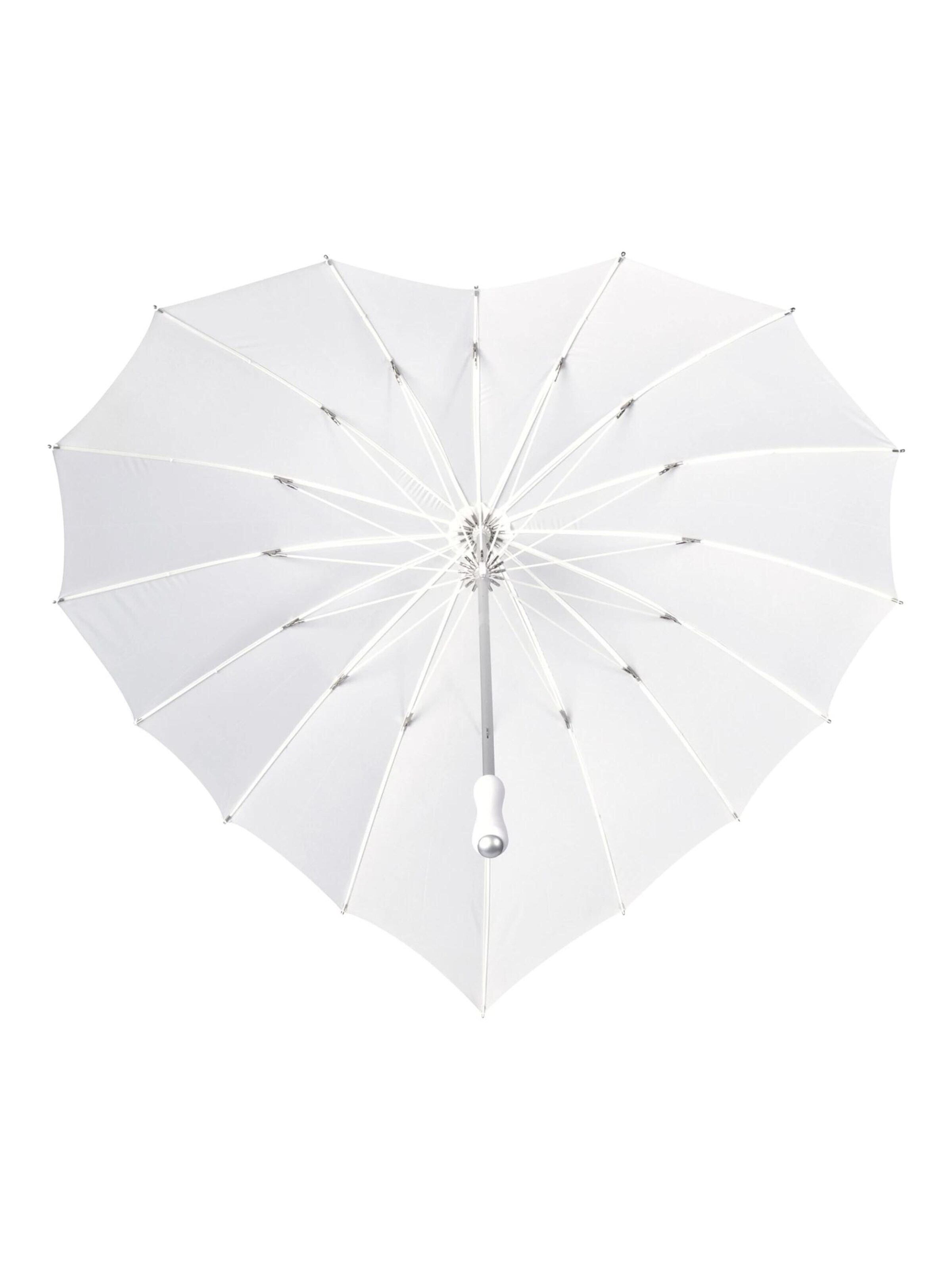 Parapluie 'Falcone Herzform Regenschirm Windproof Weiss' Maxte en blanc