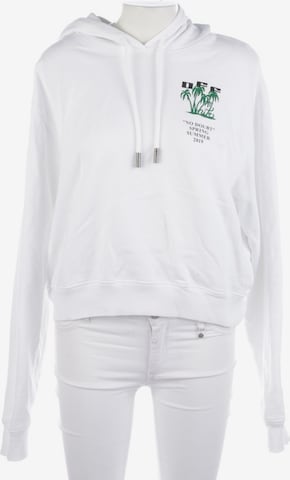 Off-White Sweatshirt & Zip-Up Hoodie in M in White: front