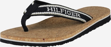 TOMMY HILFIGER - Sandalias de dedo en azul: frente