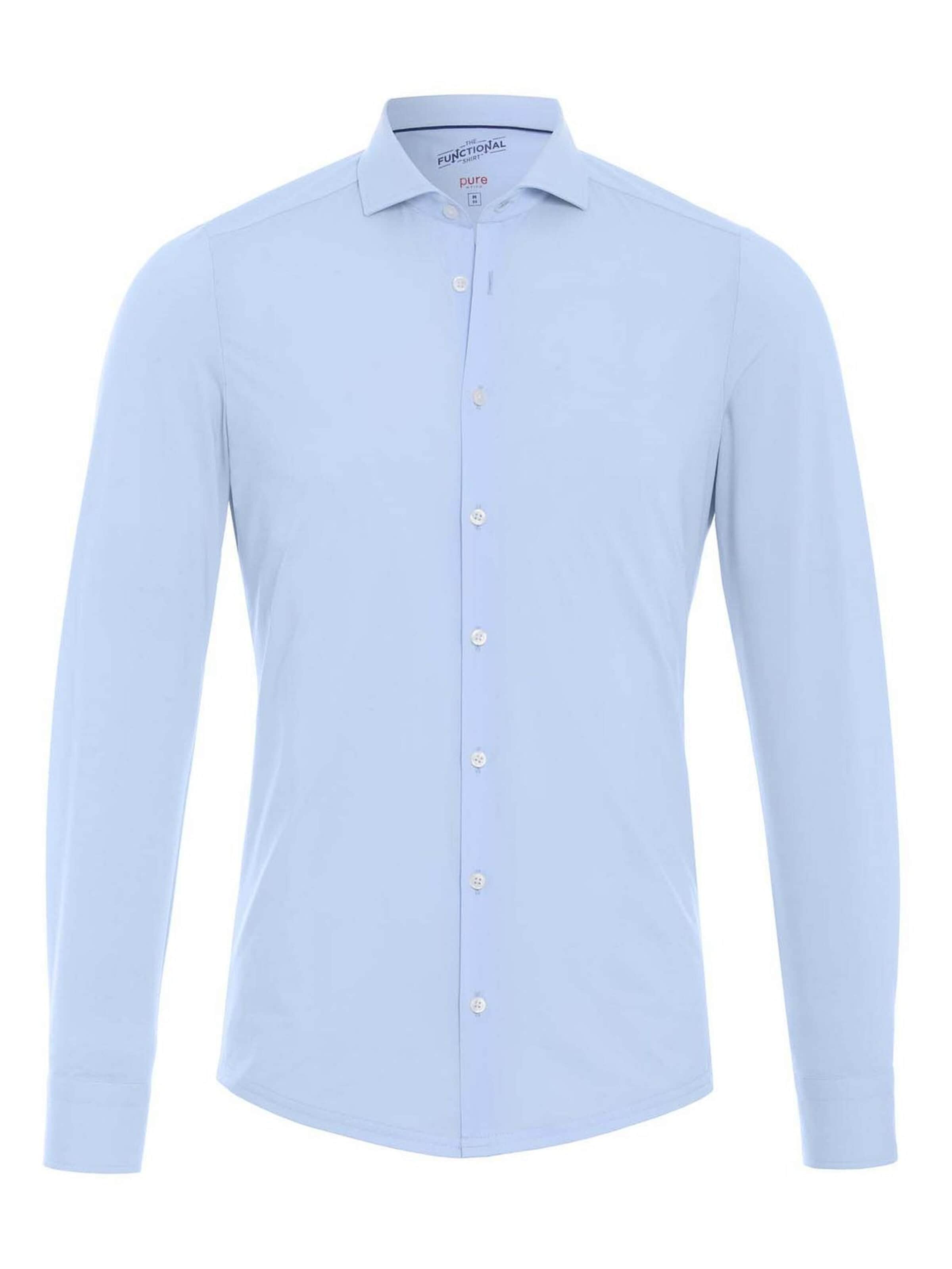 PURE Slim fit Button Up Shirt in Blue: front