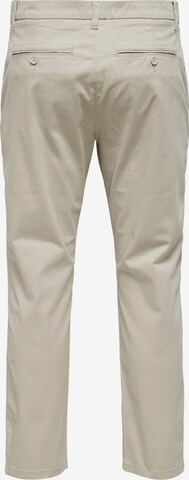 Coupe slim Pantalon à pince 'Cam' Only & Sons en beige