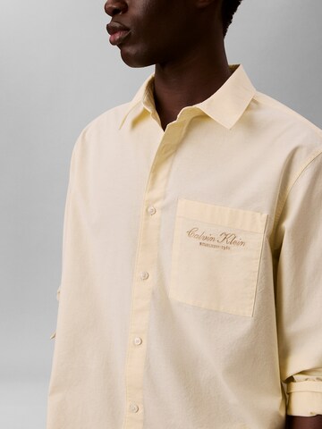 Calvin Klein Jeans Regular Fit Hemd in Gelb