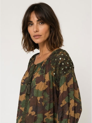 Miss June Bluse 'Armmy' i beige: forside