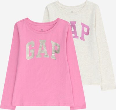 GAP T-Shirt en beige chiné / gris argenté / rose clair, Vue avec produit