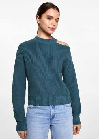 MANGO TEEN Sweater 'Forest' in Blue: front