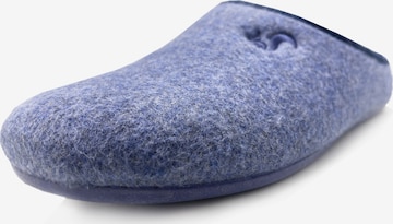 thies Hausschuh 'Organic' in Blau: Vorderseite