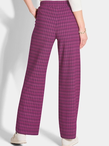 Goldner Wide leg Trousers 'Vera' in Pink