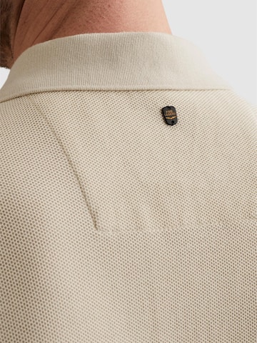 Maglietta 'Polo shirt with waffle texture and ribbed collar' di PME Legend in beige
