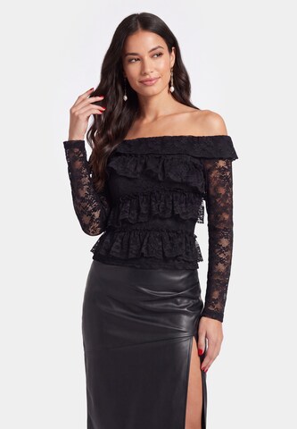 faina - Blusa en negro: frente