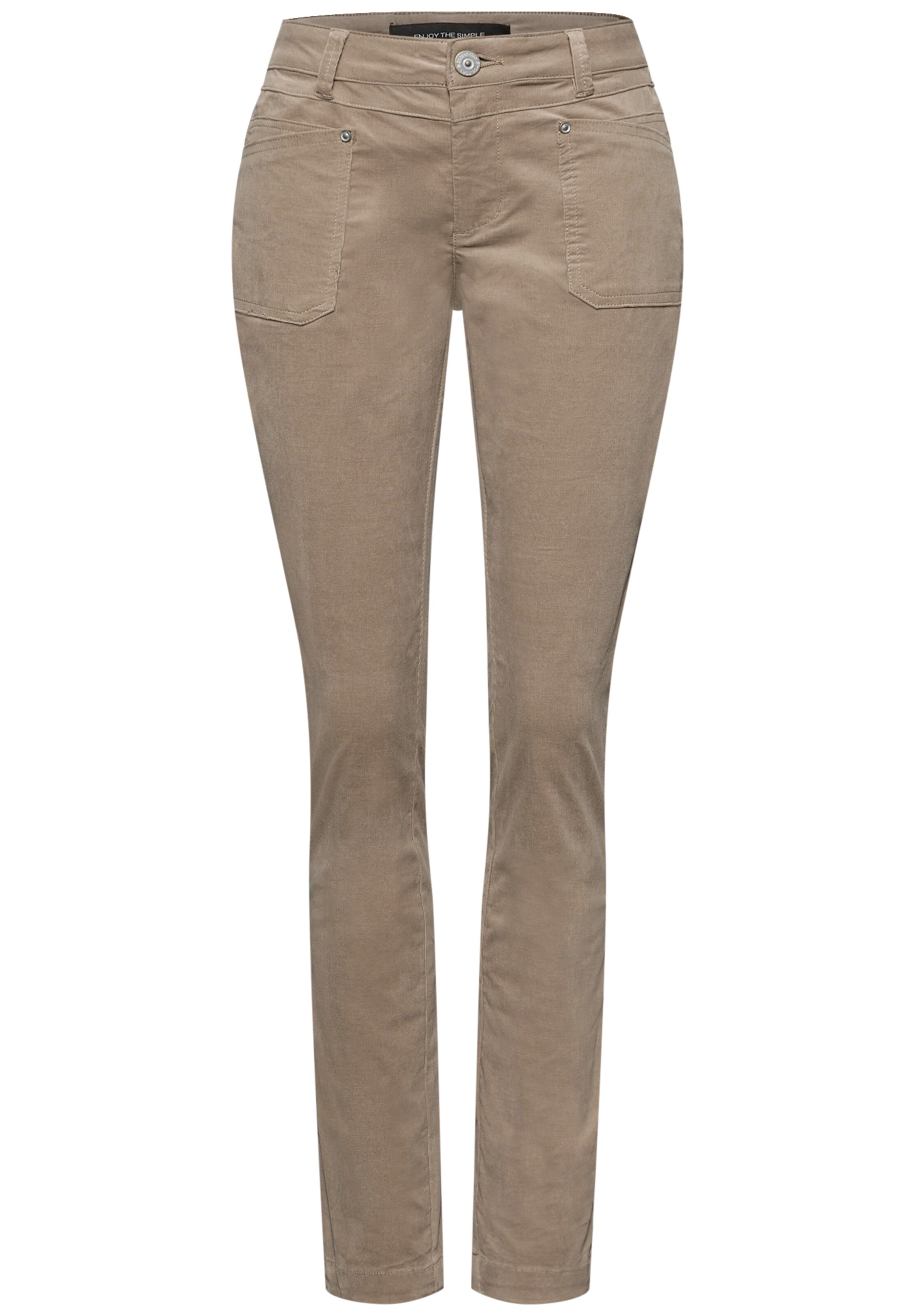 STREET ONE Slim fit Pants 'Yulius' in Beige: front