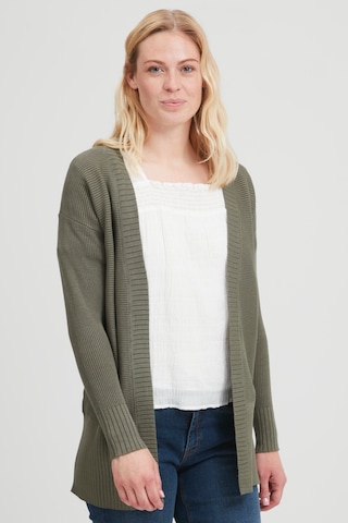 Fransa Knit Cardigan in Green: front