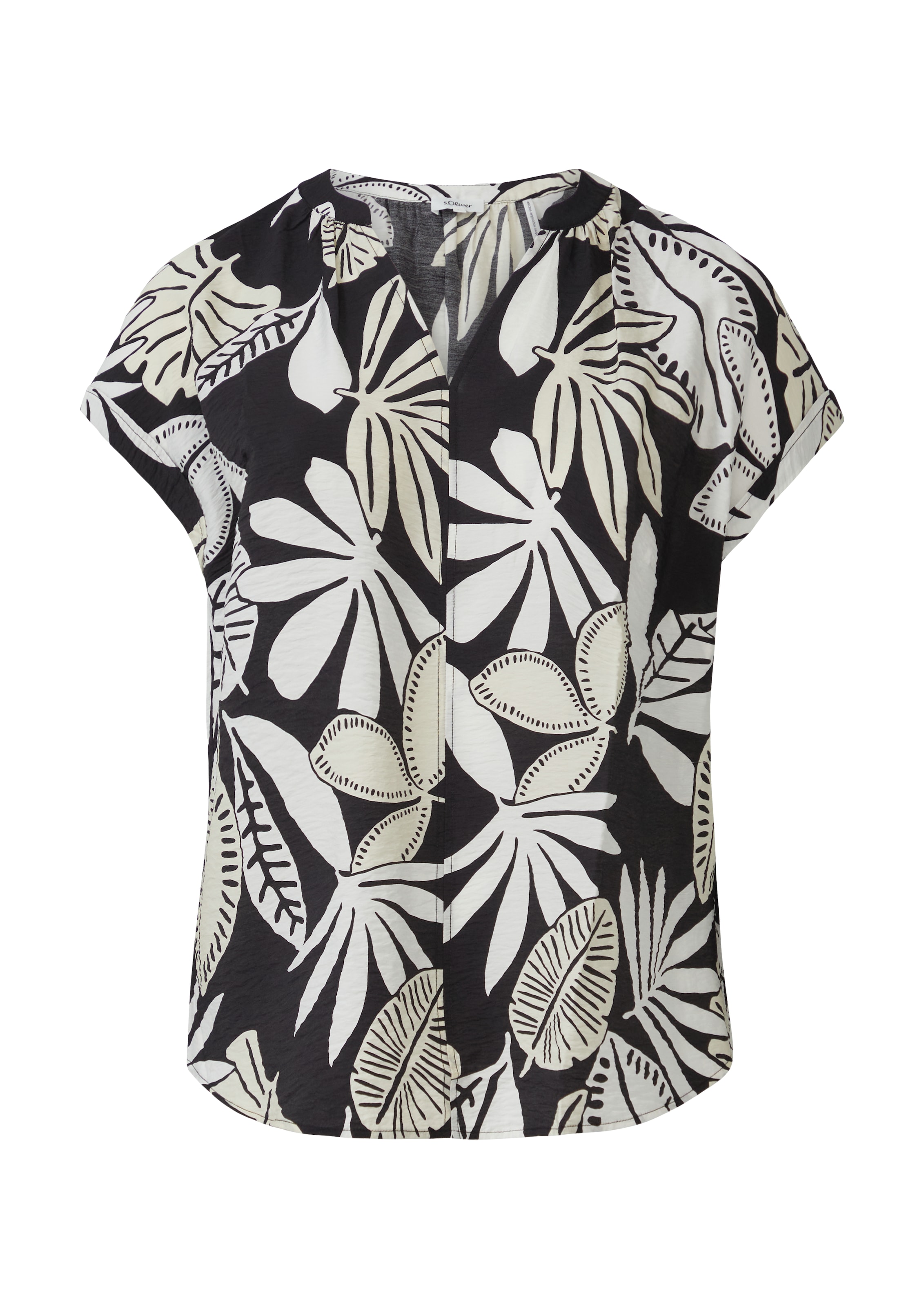 s.Oliver Blouse in Zwart: voorkant