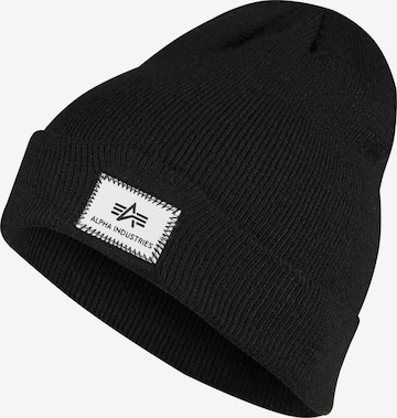 ALPHA INDUSTRIES Beanie 'X-Fit' in Black: front