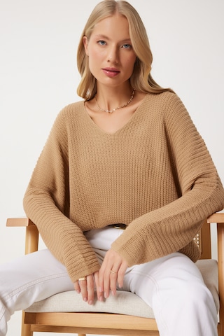 Happiness İstanbul Pullover in Braun