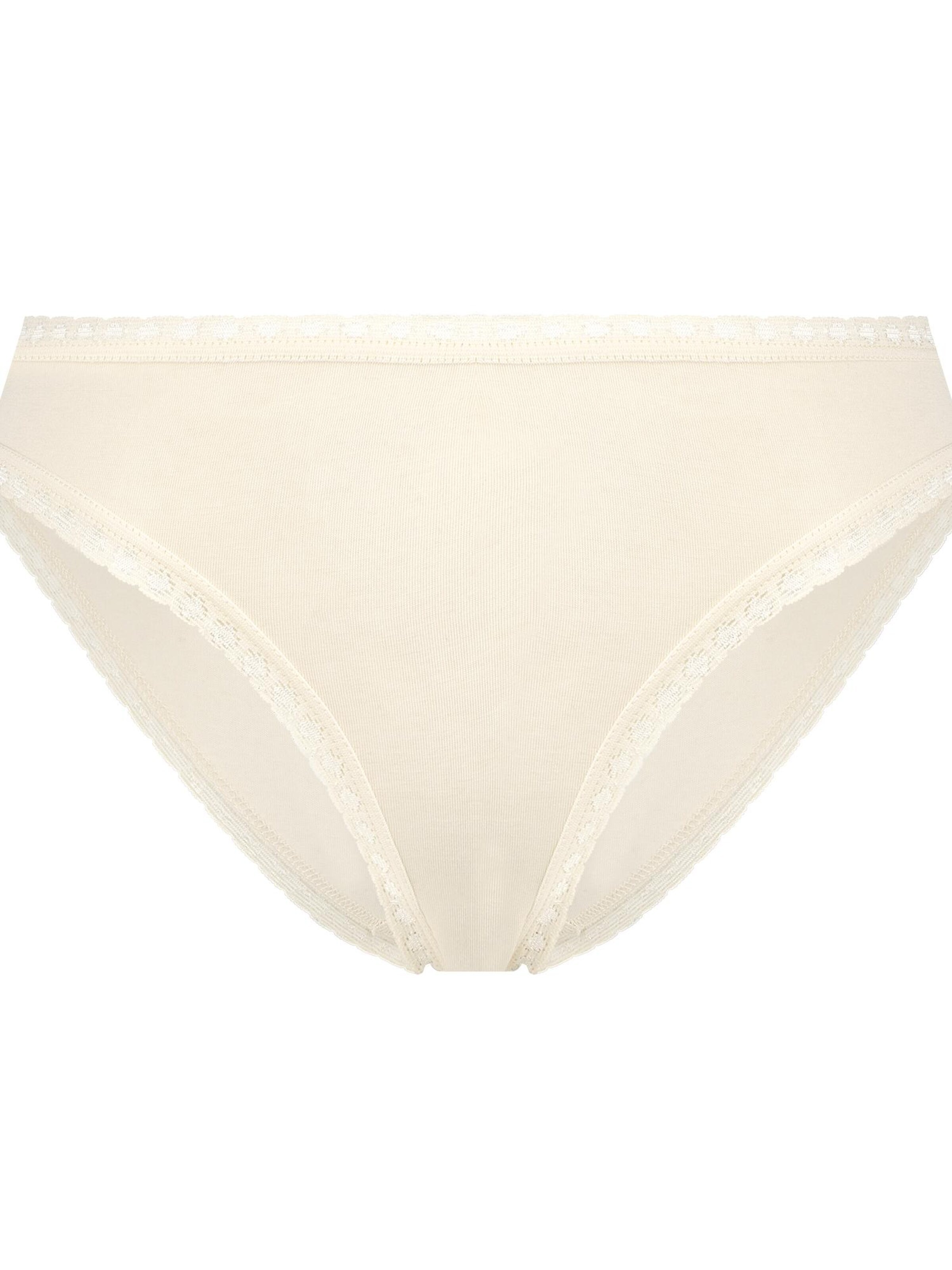Albero Natur Slip 'Damen Bio Baumwoll Slip mit Spitze'‌‌‌‌‌‌‌‌‌‌ in Weiß: Vorderseite