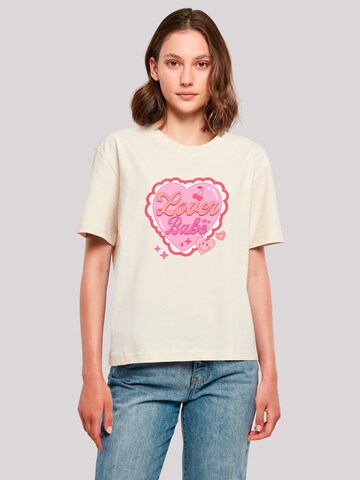 F4NT4STIC Shirt 'Lover Babe Valentinstag' in Beige: voorkant