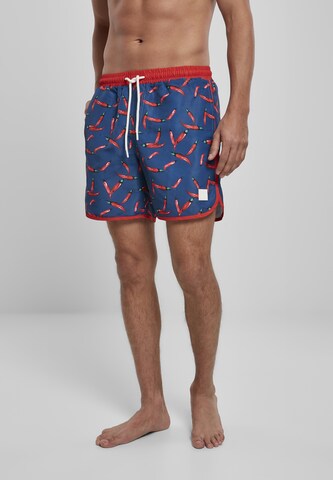 Shorts de bain Urban Classics en bleu : devant