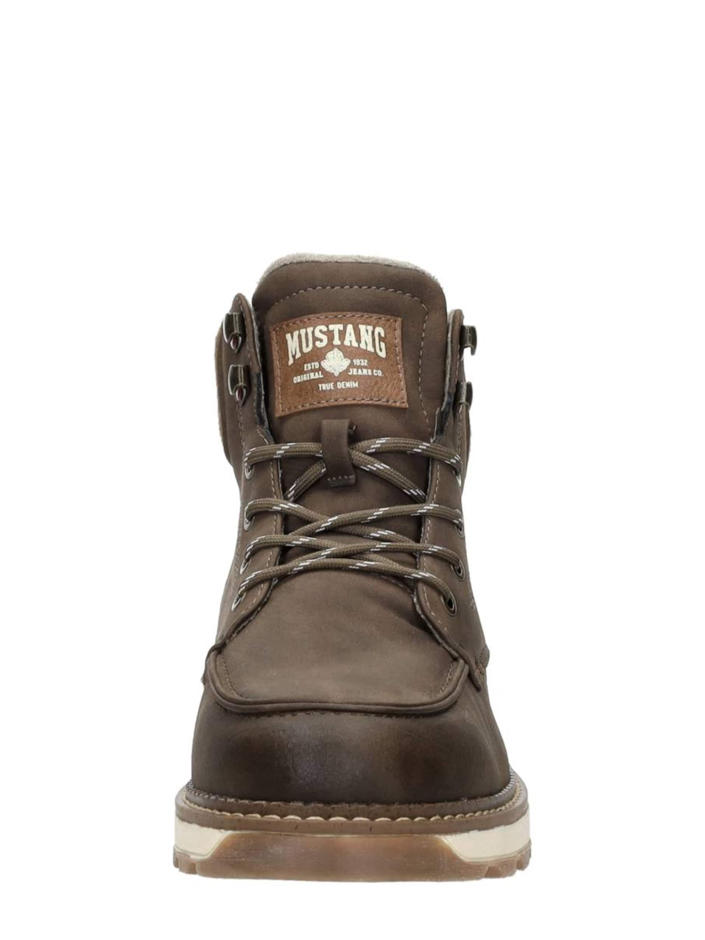 MUSTANG Lace-up boot 'Veterschoenen Hoog' in Brown