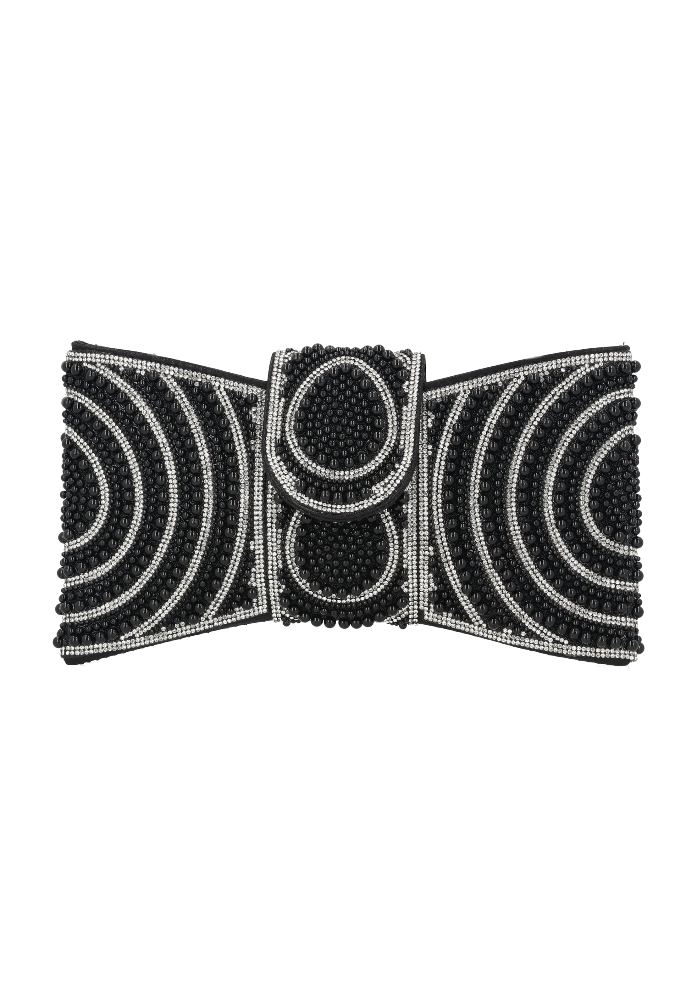 faina Clutch in Schwarz: Vorderseite
