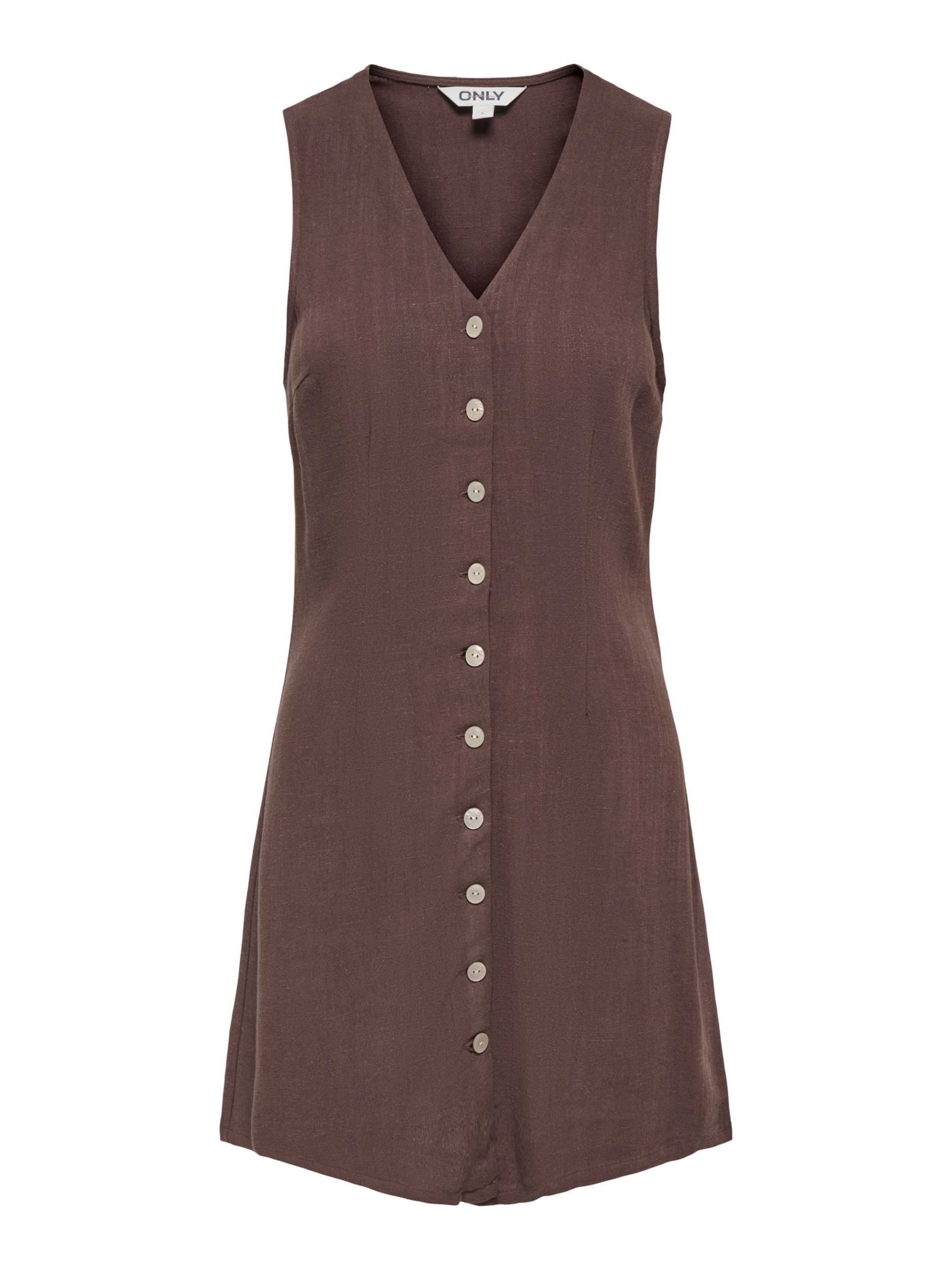 ONLY Jurk 'ONLSiesta' in Bruin: voorkant