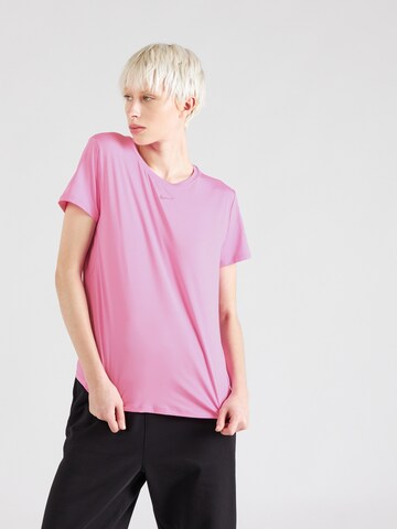 NIKE Функциональная футболка 'ONE CLASSIC' в Ярко-розовый: спереди