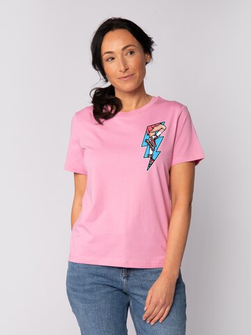 Watapparel Shirt ' Rollerskates ' in Pink: front