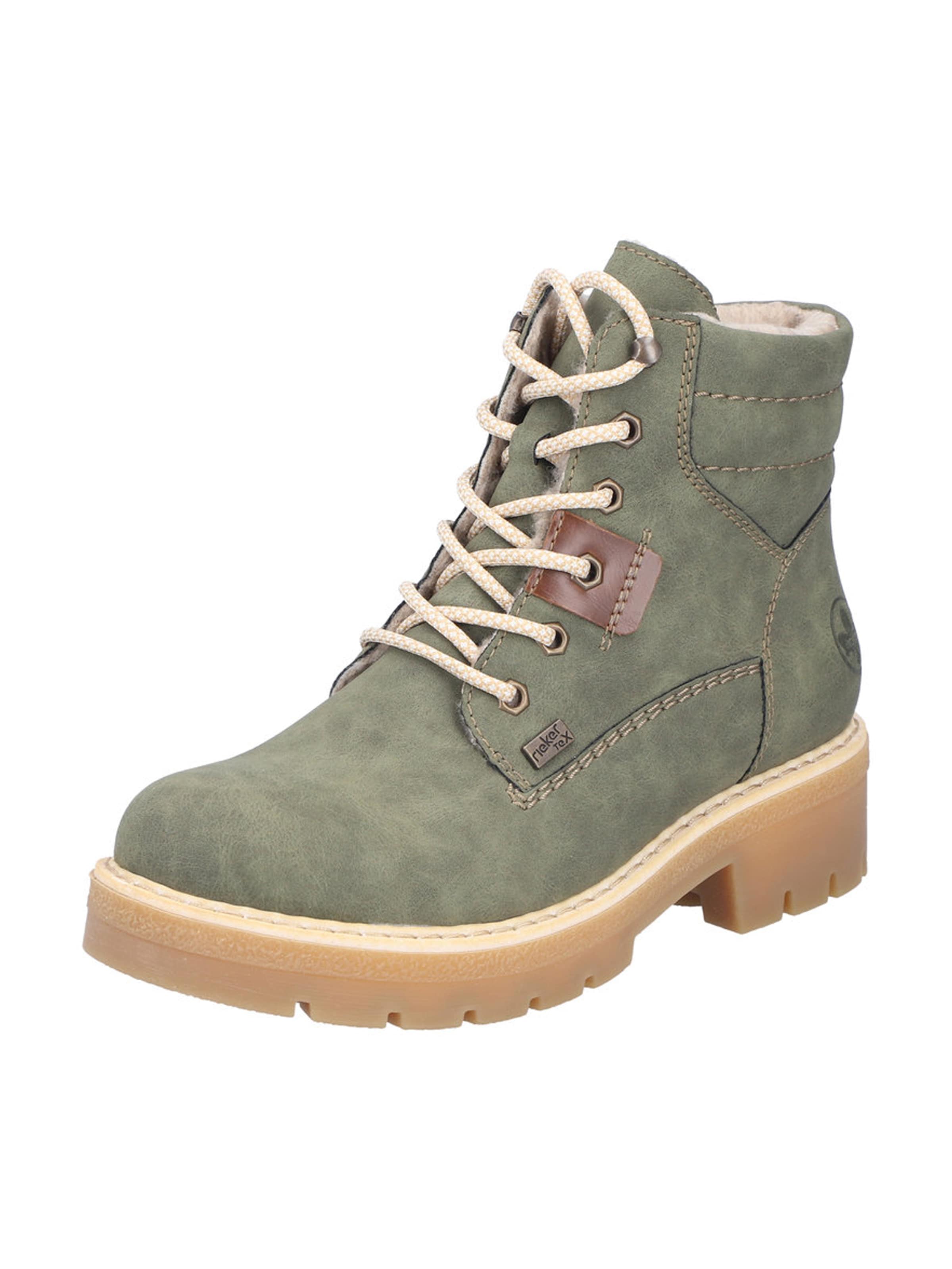 Rieker Lace-up bootie in Green: front