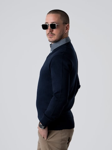 PANTONECLO Sweater 'Pantoneclo Men’s Mock Sweater' in Blue