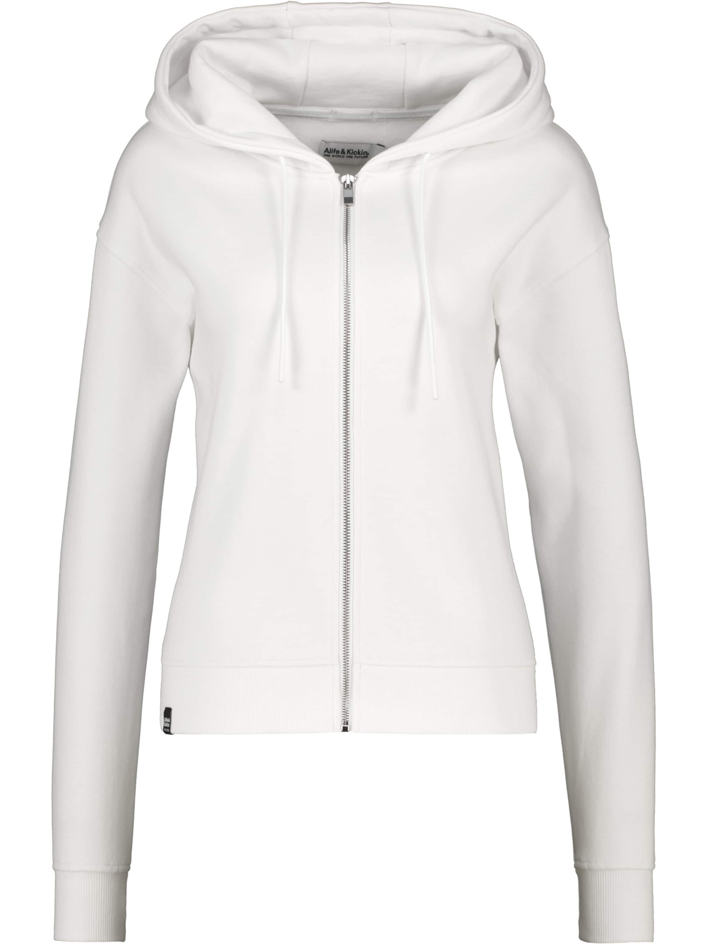 alife & kickin Sweatjakke 'RanaAK' i hvid: forside