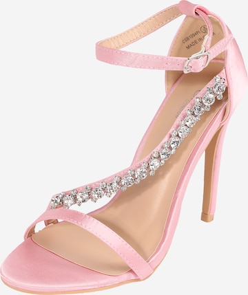 Chi Chi London Strap Sandals 'Kenny' in Pink: front