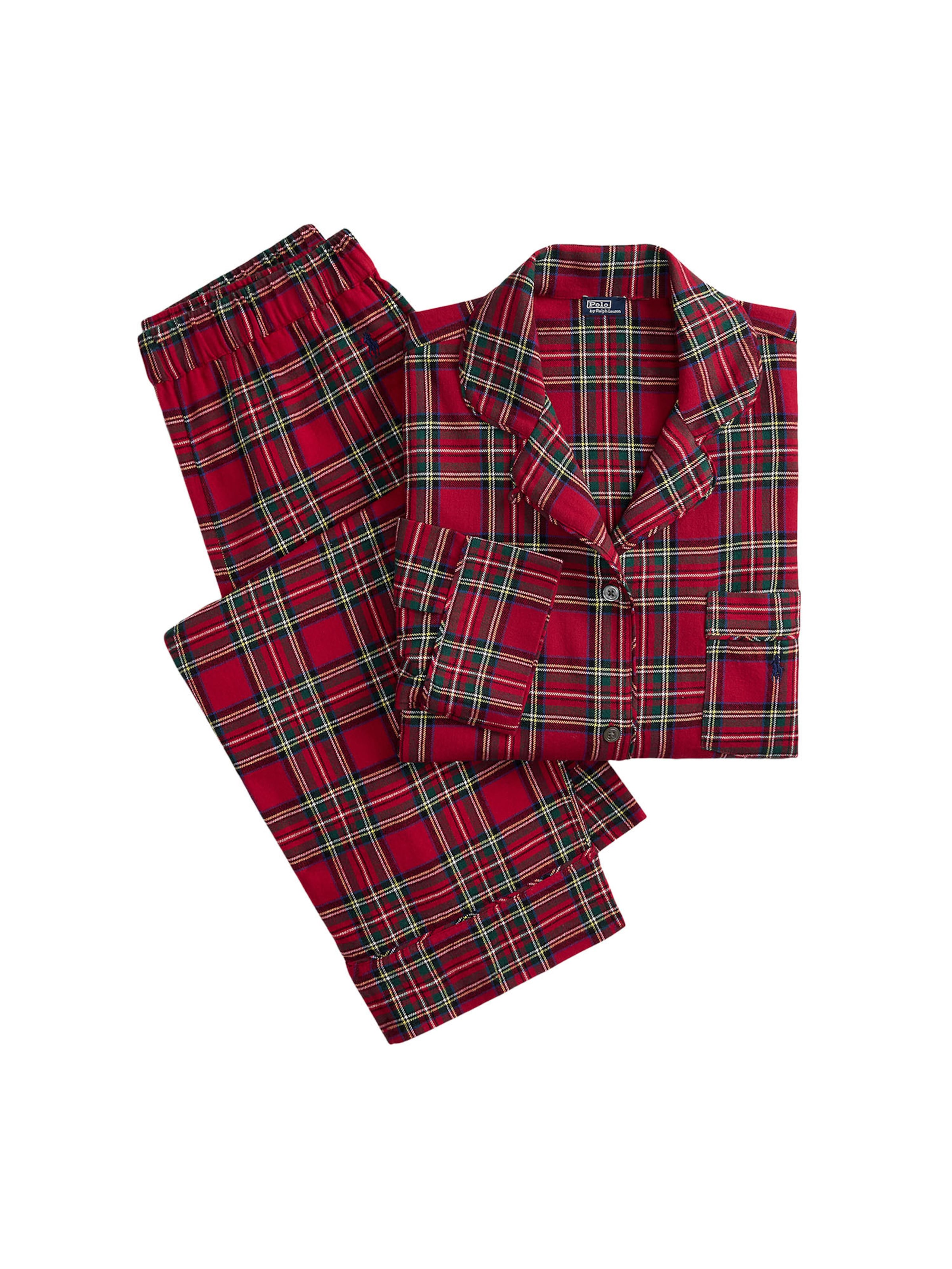 Polo Ralph Lauren Pyjama 'Cozy Flannel ' in Rot: Vorderseite
