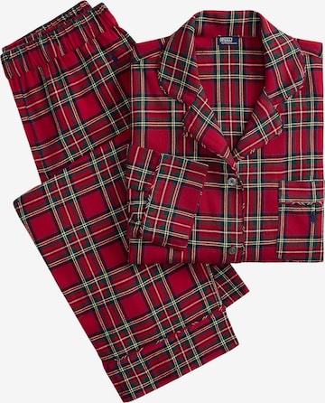 Pyjama 'Cozy Flannel ' Polo Ralph Lauren en rouge : devant