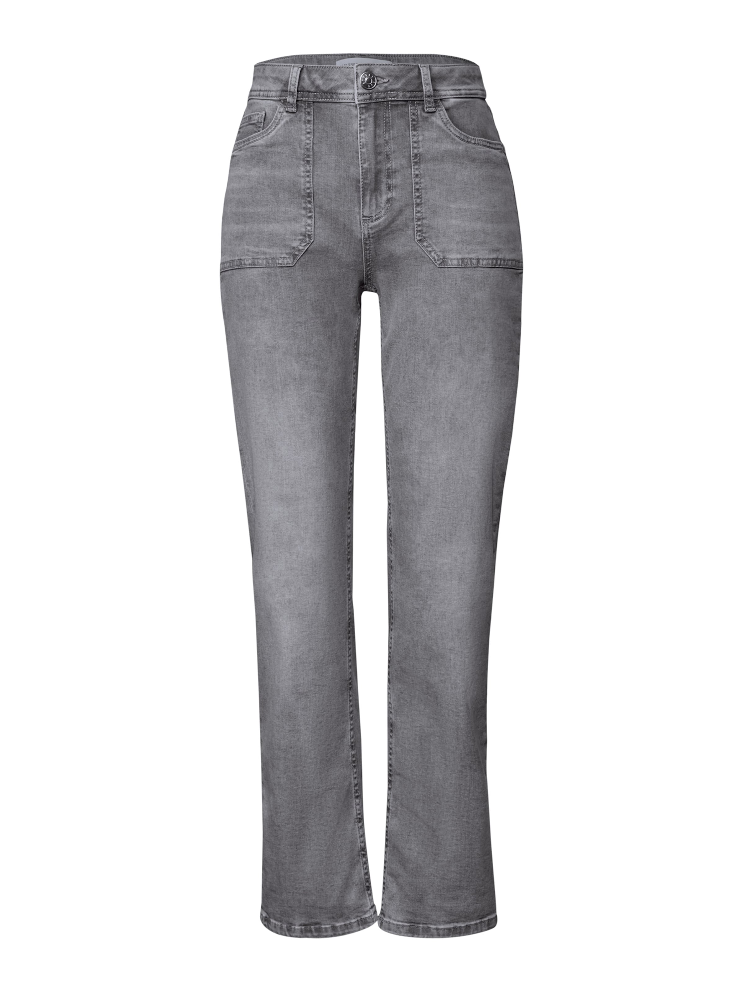 STREET ONE Regularen Kavbojke | siva barva: sprednja stran