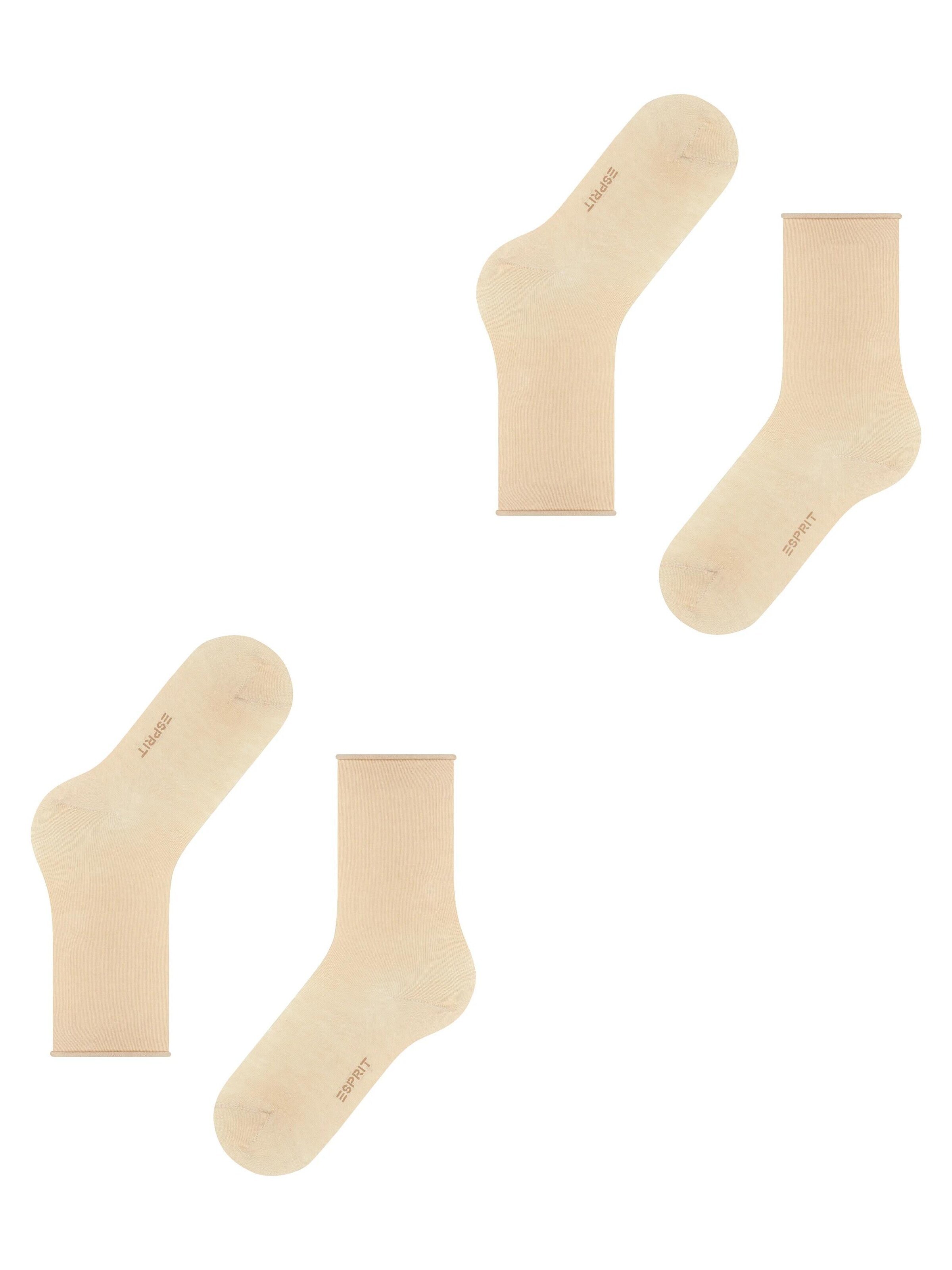 ESPRIT Socken 'Basic Pure 2-Pack'‌‌‌ in Beige