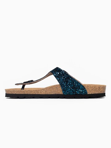 Bayton T-Bar Sandals 'Mercure' in Blue