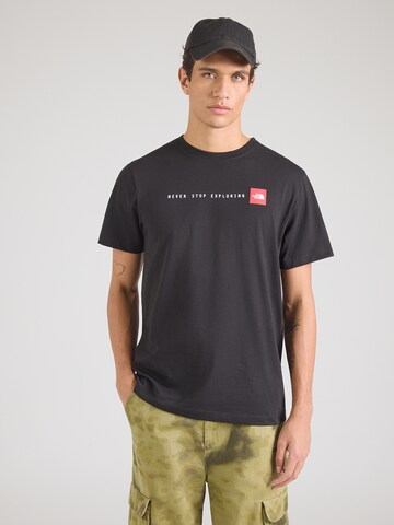 T-Shirt 'NEVER STOP EXPLORING' THE NORTH FACE en noir : devant