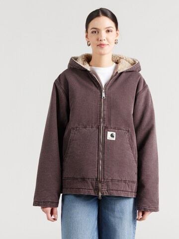 Carhartt WIP Φθινοπωρινό και ανοιξιάτικο μπουφάν 'Mitch' σε καφέ: μπροστά