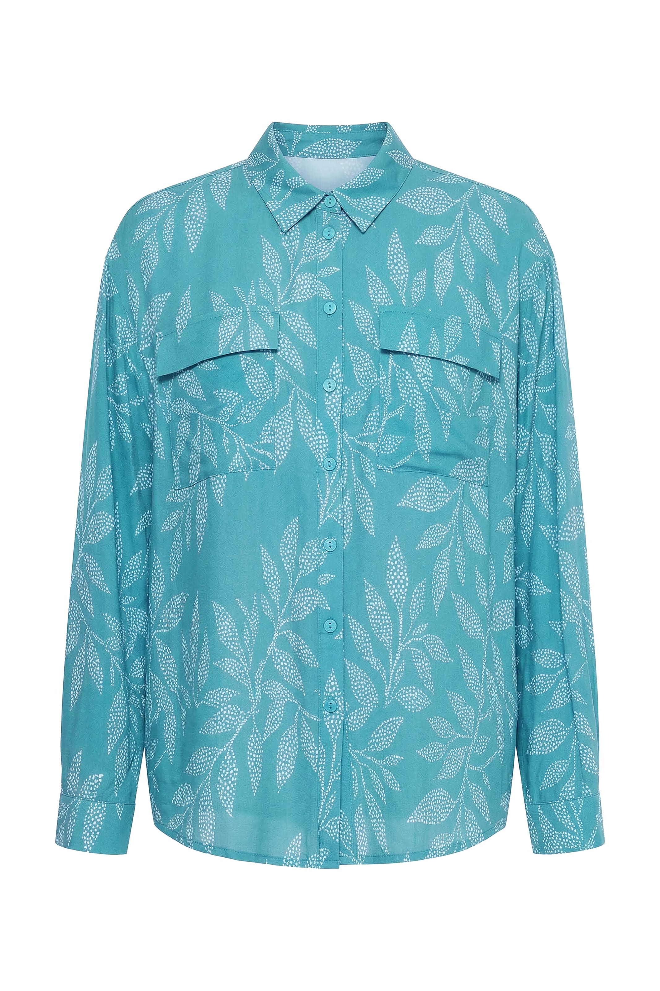 Studio Untold Blouse in Groen: voorkant