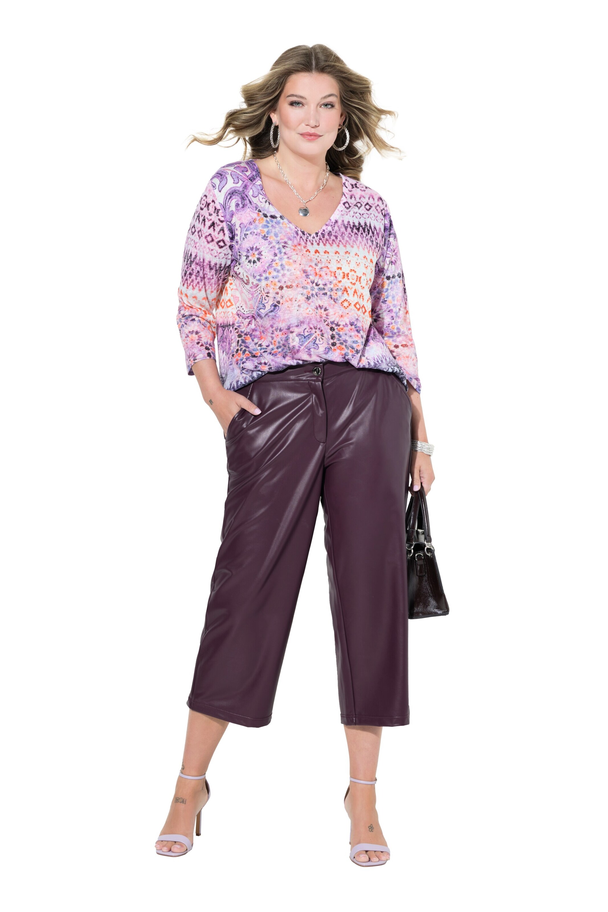 MIAMODA Wide leg Chino in Lila
