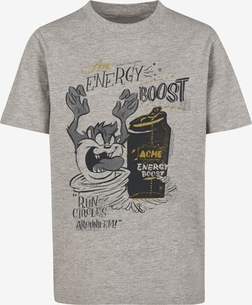 F4NT4STIC Shirt 'Looney Tunes Taz Energy Boost' in Grijs: voorkant