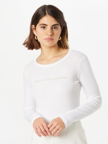 UNITED COLORS OF BENETTON Shirts i hvid: forside