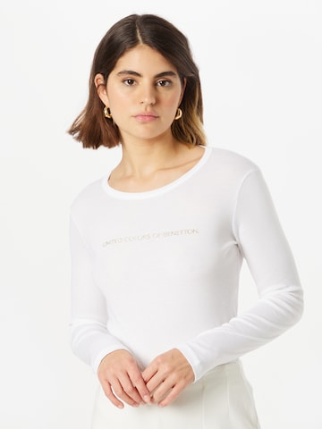 UNITED COLORS OF BENETTON Shirt in White: front