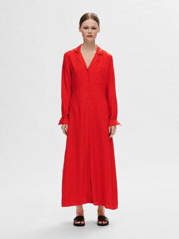 Robe-chemise SELECTED FEMME en rouge