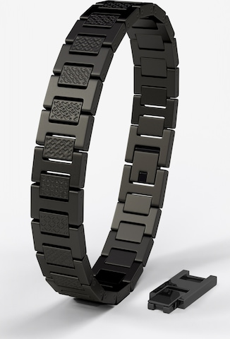 SERASAR Armband 'Herrenarmband aus Edelstahl "Power"' i svart: framsida
