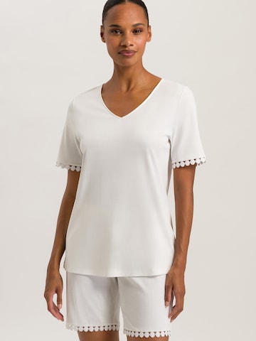 Hanro Korte pyjama ' Rosa ' in Wit: voorkant